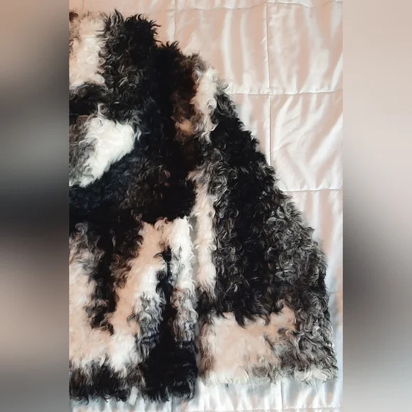 Zara Trf OuterWear Fluffy Faux Fur Patchwork Jacket - Picture 11 of 16